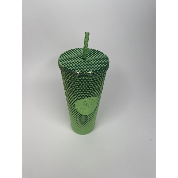 Starbucks NEW Authentic ‘23 Winter Holiday Green Bling Stud Venti Tumbler - Picture 2 of 2